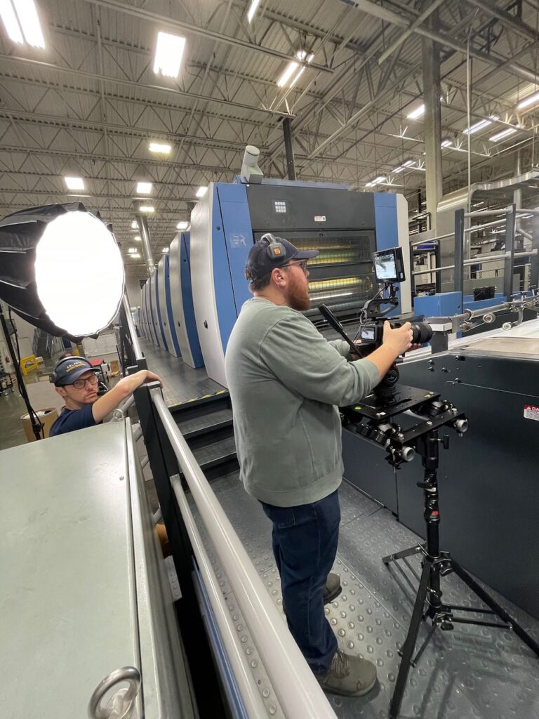 Filming a Litho Printer in Action